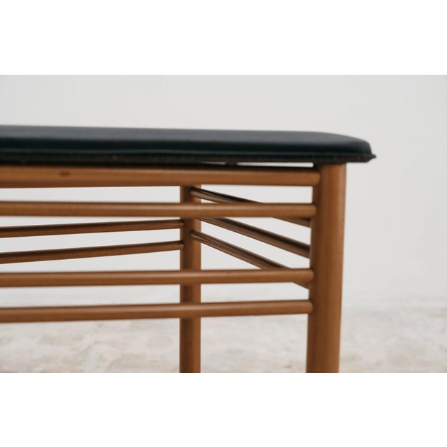 Postmodern Vintage High Back Chairs in Black Leather, Set of 4 For Sale - Image 3 of 10