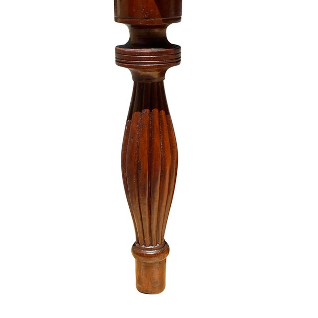 Amber Antique Sheraton Birds Eye Maple & Cherry Vermont Tambour Secretary Desk For Sale - Image 8 of 12