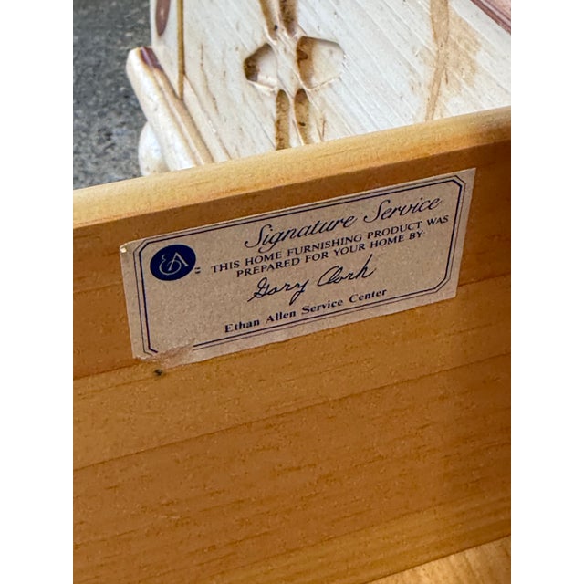 Ethan Allen Vintage Rustic Pine Farmhouse Coffee Table For Sale - Image 4 of 12