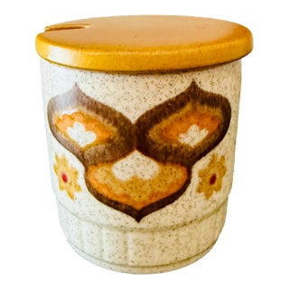 Vintage Palissy Royal Worcester Kalabar Honey Jar Small Storage Pot With Spoon Slot For Sale