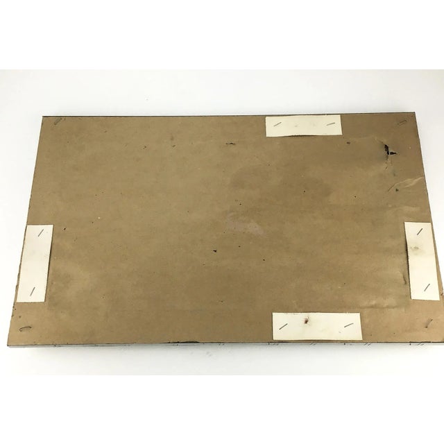 Tan Vintage Framed Cork-Board Wood Bird Thumbtacks For Sale - Image 8 of 9