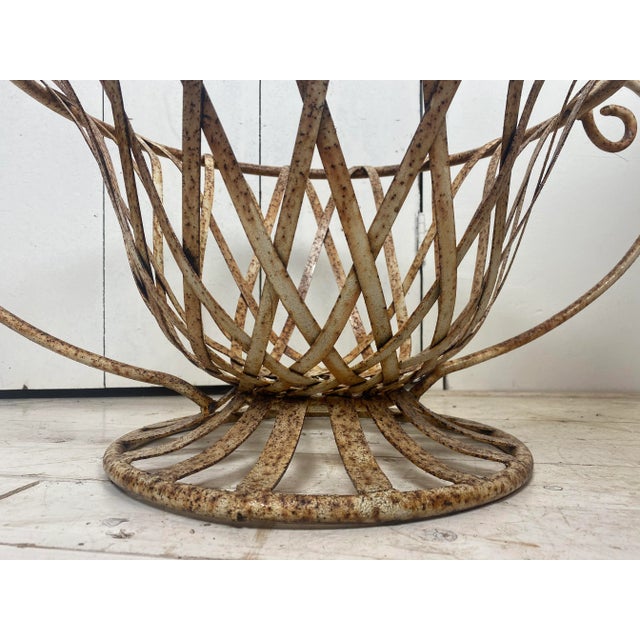 Wrought Iron Basket for Garden or Fireplace, 1960s For Sale - Image 6 of 11