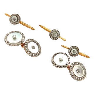 Vintage Cufflinks & Stud Dress Set, 5 Pieces For Sale