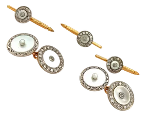 Vintage Cufflinks & Stud Dress Set, 5 Pieces