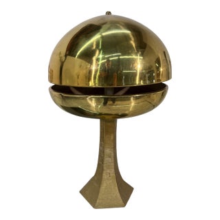 Mid-Century Modern Italian Brass Mushroom Table Lamp, 1960s For Sale