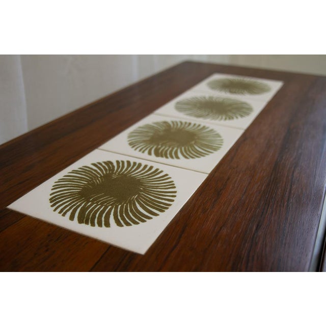 Brown Danish Rosewood & Ceramic Tile Nesting Tables, 1960s, Set of 3 For Sale - Image 8 of 18