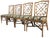 Elegant set of four vintage Palm Beach Regency dining chairs featuring highly desirable fretwork backs with faux bamboo...