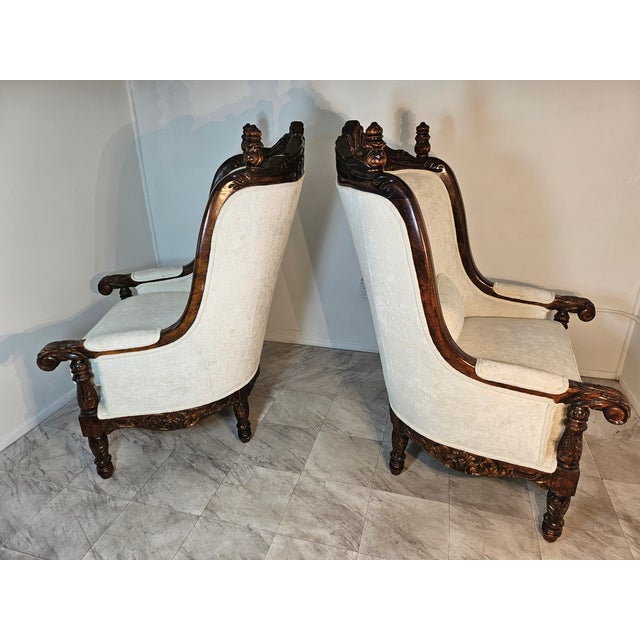 Contemporary Oversized Chairs - Set of 2 For Sale - Image 4 of 12