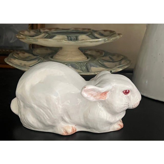 Vintage Hand Painted Italian Terra Cotta Bunny For Sale - Image 9 of 13