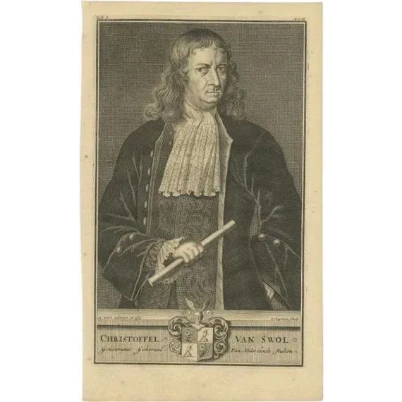 François Valentijn, Portrait of Christoffel Van Swoll, 1726, Paper For Sale - Image 6 of 6