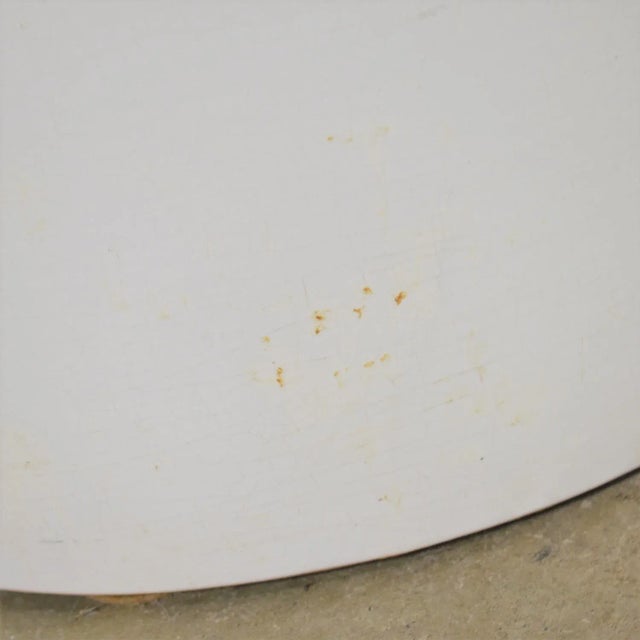 Vintage Mid Century Modern Architectural PotteryWhite Cylindrical Pot For Sale - Image 9 of 12