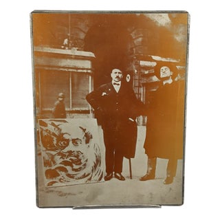 Filippo Marinetti, Portrait of Rougena Zatkova, 1960s, Cliché Silkscreened Metal Plate For Sale