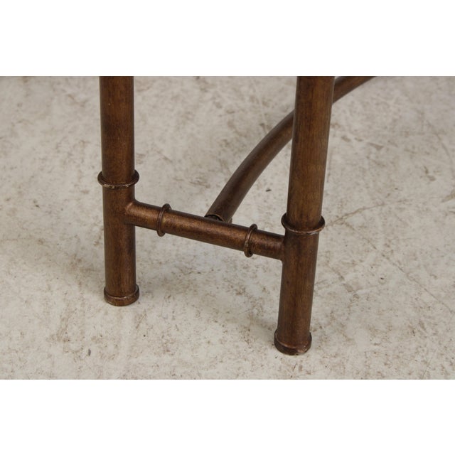 Stunning Bamboo Form Hand Painted Bird Motif Coffee Table For Sale - Image 16 of 18