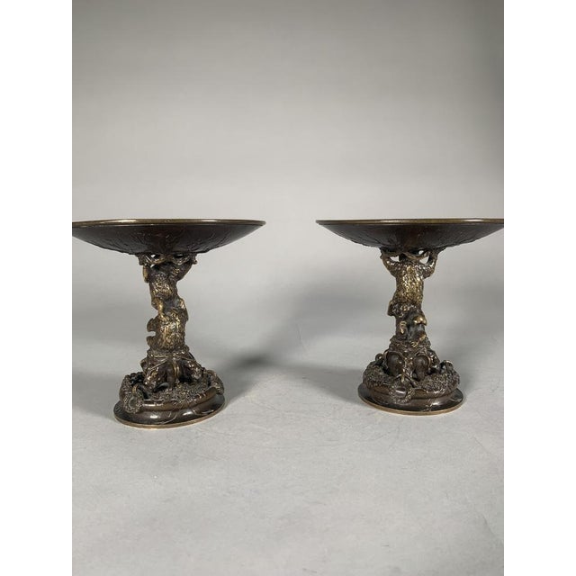 Bronze Bowls with Bears by Christophe Fratin, 1800s, Set of 2 For Sale - Image 3 of 9