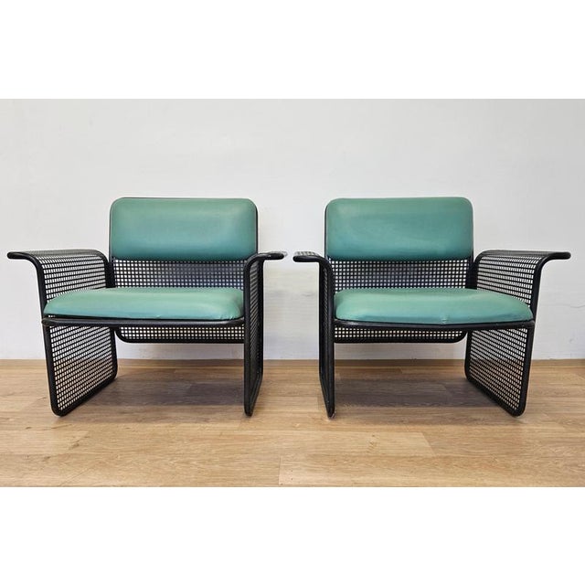Vintage Italian Metal Armchairs by Talin Vicenza, 1970s, Set of 2 For Sale - Image 9 of 16