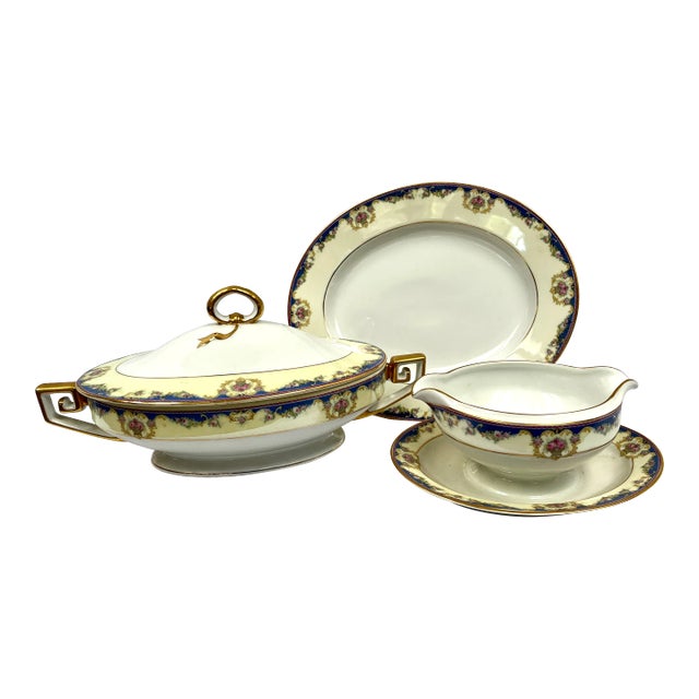 Vintage Bavarian Tirschenreuth Windsor China Serving Pieces- Set of 3 For Sale