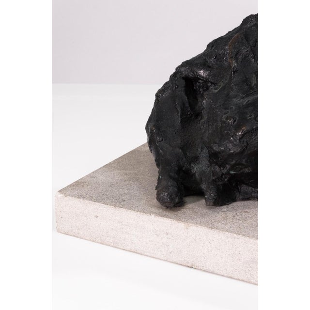 1990s Richard Kozlow - Spectre (Black), 1996 Modern Bronze Sculpture on Cement Base For Sale - Image 5 of 7