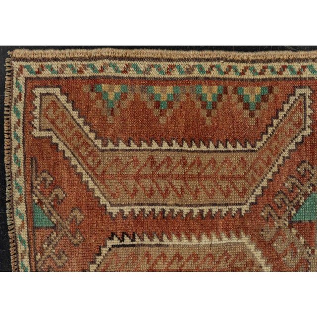 Early 21st Century Turkish Mini Rug Oriental Hand Knotted Vintage Rug 1'9" x 3'1" #21160 For Sale - Image 5 of 8