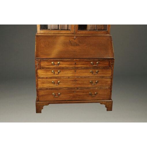 18th Century Antique English George III Mahogany Secretary Bookcase, Circa 1780 For Sale - Image 5 of 5