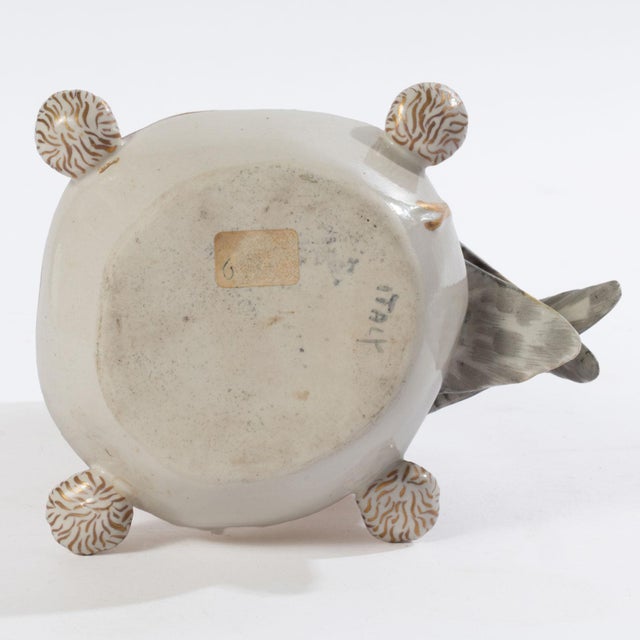 Ceramic Mottahedeh Porcelain Falcon on Pillow For Sale - Image 7 of 7