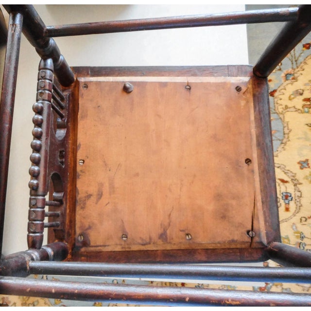 19th Century Ebonized Chair With Baby Rattle Finials For Sale - Image 11 of 13