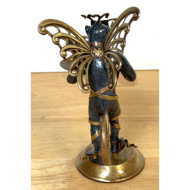 Pair Belle Époque Style Winged Monkey Masquerade Tragedy & Comedy Chambersticks For Sale In West Palm - Image 6 of 17