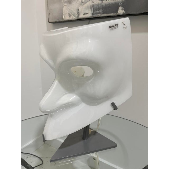Bauta Venetian Mask Murano Glass Table Lamp by Mazzega For Sale In Naples, FL - Image 6 of 7