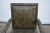 Vintage Chippendale Style Green Leather Library Chair W/Stretcher Base For Sale In Philadelphia - Image 6 of 13