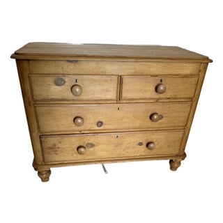 Antique Pine Two Over Two Drawers - Chest of Drawers From England For Sale