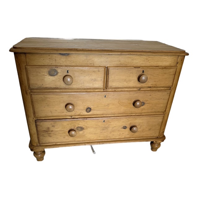 Antique Pine Two Over Two Drawers - Chest of Drawers From England For Sale