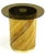 Tan Reeded Bamboo and Brass Smoked Glass Side Table For Sale - Image 8 of 9