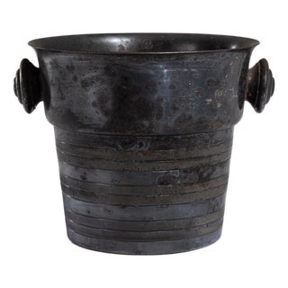 Mid 20th Century France Gray Silver Ice Bucket For Sale