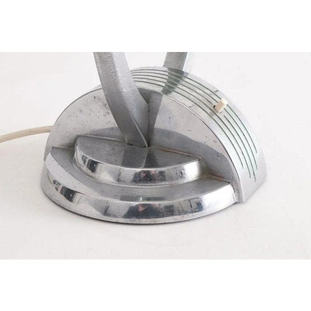 1930s Art Deco Chrome Desk Lamp by Joseph Lucas, 1930 For Sale - Image 5 of 8