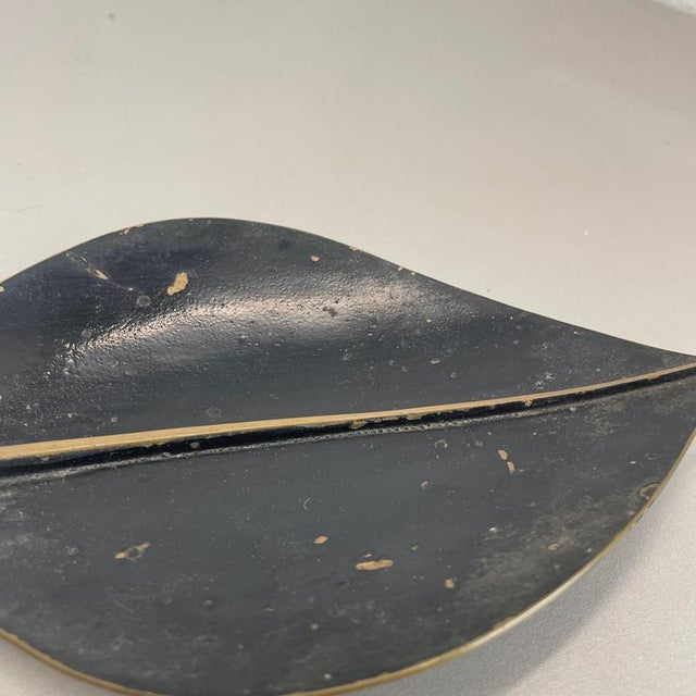 Bronze Handmade Leaf Plate by Noak Leipzig, Germany, 1950s For Sale - Image 13 of 18