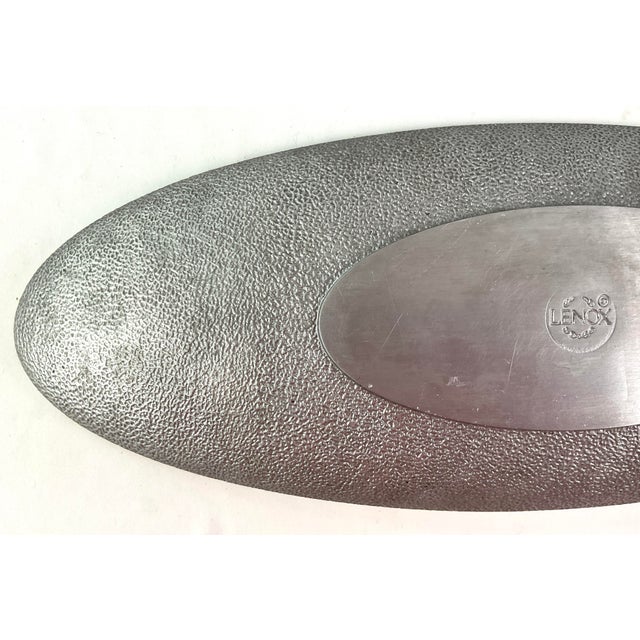 1990s 1990s Lenox-“Butterfly Meadow Collection” Aluminum Alloy, Oval Serving Tray For Sale - Image 5 of 8