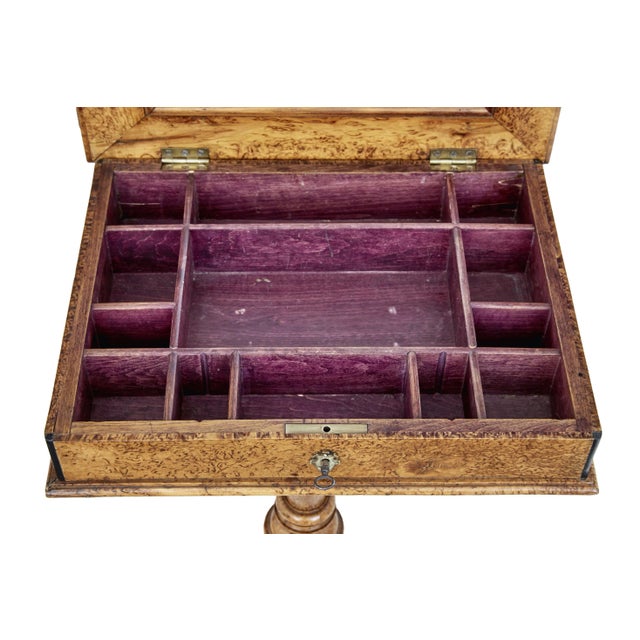 Mid 19th Century Mid 19th Century Swedish Burr Birch Table, 1850s For Sale - Image 5 of 8