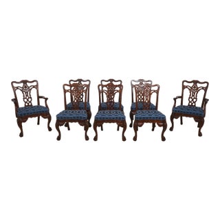 Set of 8 Maitland Smith Mahogany Dining Chairs For Sale