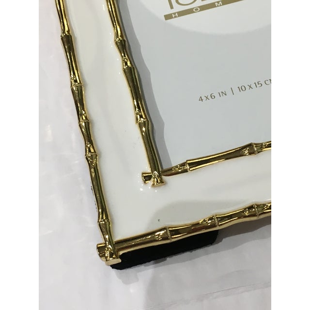 Tozai Home Bamboo White Enamel Picture Frame Chairish