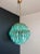 Mid-Century Modern Spherical Murano Style Poliedri Chandelier, 140 Turquoise Poliedri For Sale - Image 3 of 12