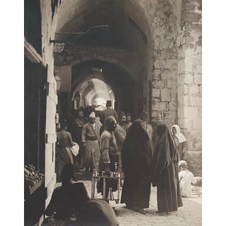 American Colony Jerusalem, Vintage Large Albumen Photo - Via Dolorosa In Station Of The Bross. Jerusalem, 1890-1920 For Sale