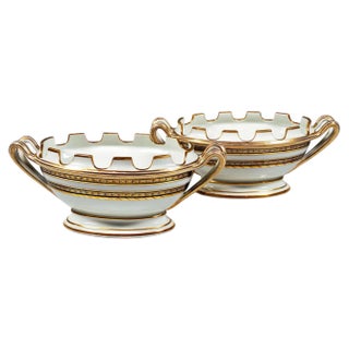 Viennese Imperial Porcelain Glass Coolers, 1811, Set of 2 For Sale