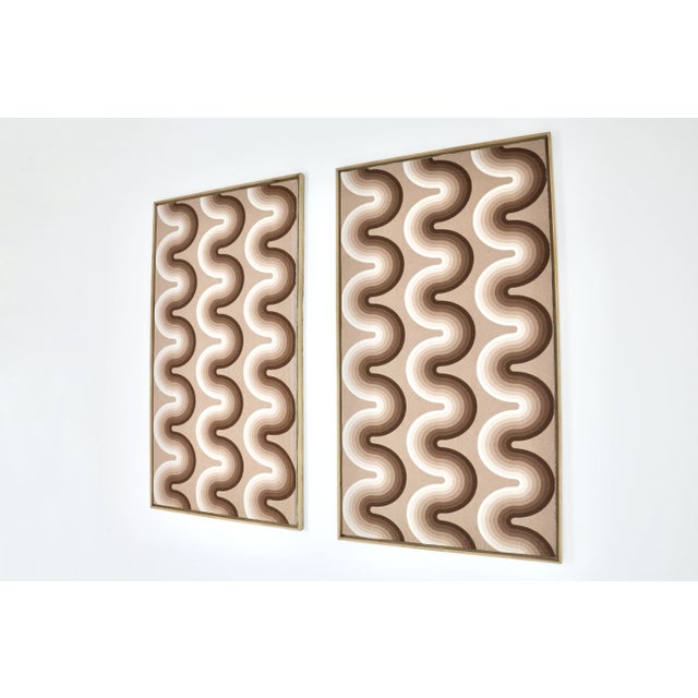 Mid-Century Modern Fabric Boards by Verner Panton for Mira Spectrum, 1970s, Set of 2 For Sale - Image 3 of 8