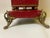 Vintage 1940s Hollywood Regency Red & Gold Toleware Cachepot Planter – Louis XV Style For Sale In Boston - Image 6 of 7