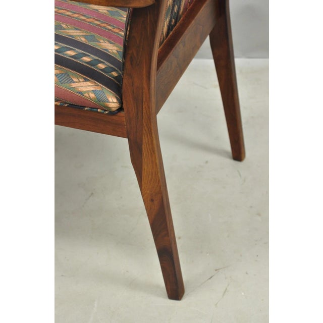 Vintage Mid Century Modern Walnut Dining Room Chairs by Dillingham - Set of 6 For Sale - Image 13 of 18