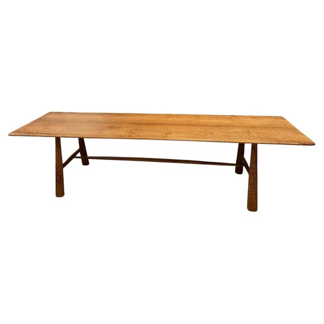Andrianna Shamaris Impressive Hand Carved Teak Wood Dining Table or Console For Sale - Image 15 of 18