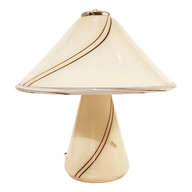 Italian Murano Glass Table Lamp by Venini, 1970s For Sale
