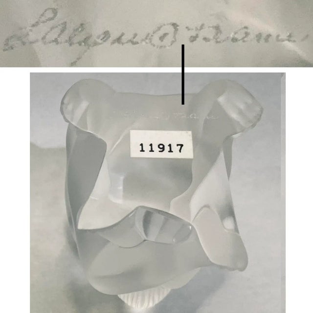 1990s Lalique Nu Assis - Yoga Pose Figure - Original Box For Sale - Image 10 of 12