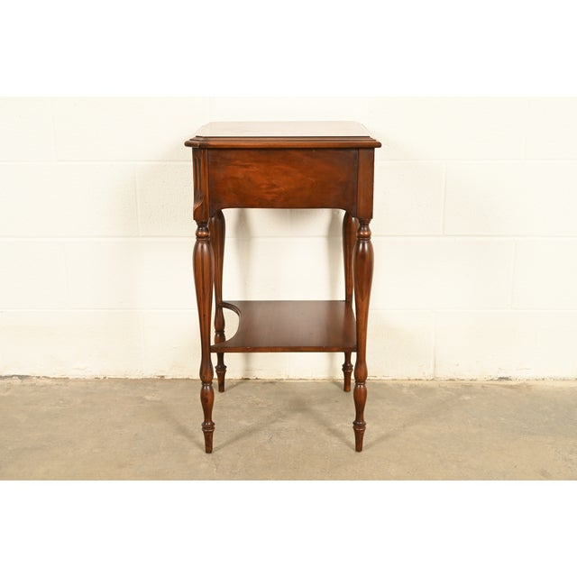 Widdicomb Antique French Regency Louis XVI Carved Walnut Nightstand, Circa 1920s For Sale - Image 10 of 12