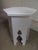 Vintage 1930s Painted Wooden Morrocan Style End Table With Milk Glass Top For Sale In New York - Image 6 of 6