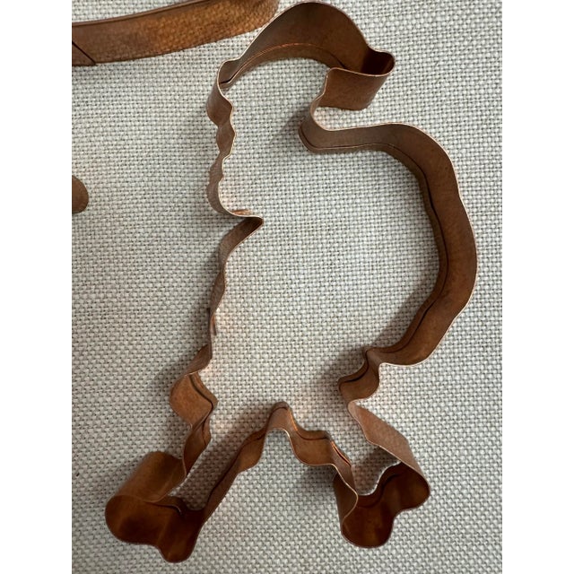 1950s Christmas Antique Copper Cookie Cutter, S/3 For Sale - Image 5 of 5